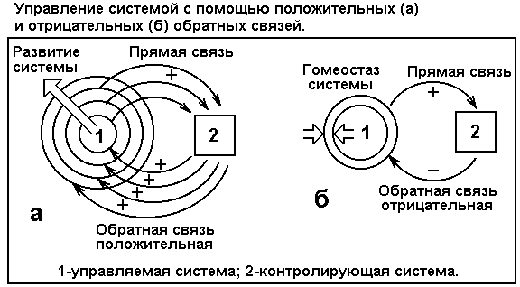 управление системой с помощью обратных связей