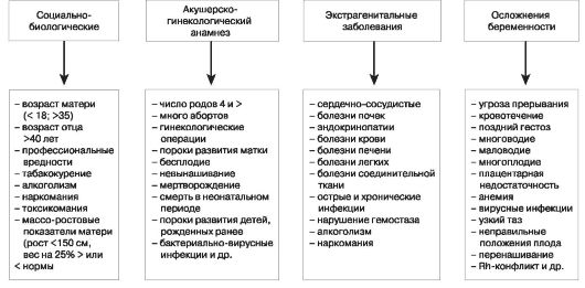 Рис. 2. Факторы риска неблагоприятного исхода беременности